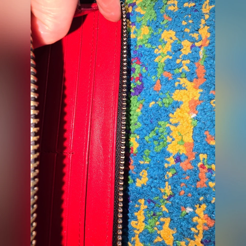 Authentic Christian Louboutin Black Studded Long Wallet‎ Zip Around Closure